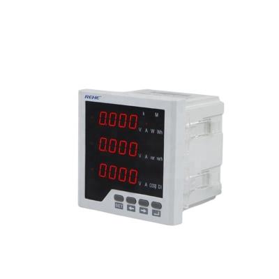 China Hot-sale 96*96mm cheap low price Three Phase LED Multi-function Power Meter with RS485 for sale