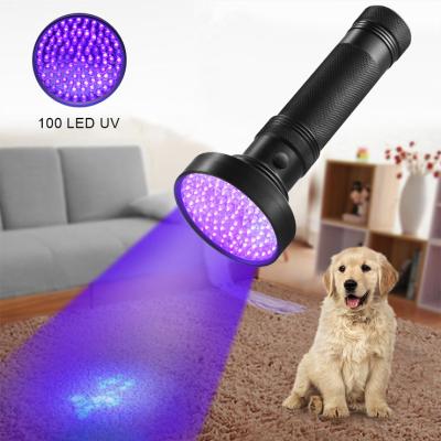 China Emergency 18W 395nm UV Torch Pet Urine Scorpion Black Light 100 Detectors UV LED Flashlight for sale