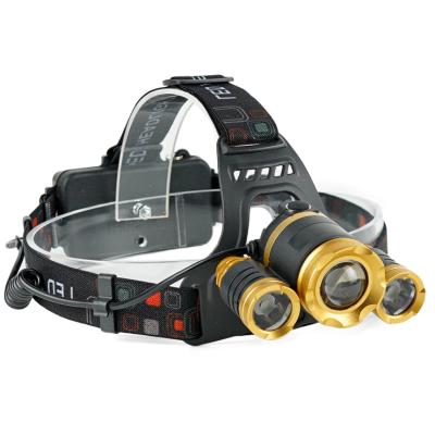 China Zoomable Rechargeable Headlamp In Running Head Light Torch Led Headlight USB Headlight for sale