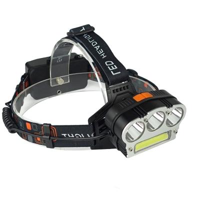 China Camping cob led headlight head light with bright red light headlamp for sale