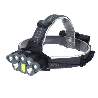 China Camping 7 Led Usb Rechargeable Head Lamp T6 COB High Power Outdoor Waterproof Camping Flashlight for sale