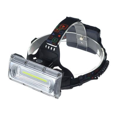 China Spotlight COB LED Headlights Headlamp 3*18650 Camping Head Lantern 3*18650 Headlight Rechargeable Headlight COB LED for sale