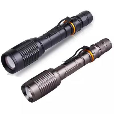 China Emergency High Power 5 Modes LED Flashlight 10W Xml T6 Zoomable Troch Aluminum Flashlight For Camping for sale