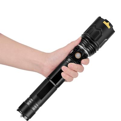 China Emergency Flashlight 26650 High Power LED Flashlight P70 Zoomable Troch USB Rechargeable Waterproof for sale