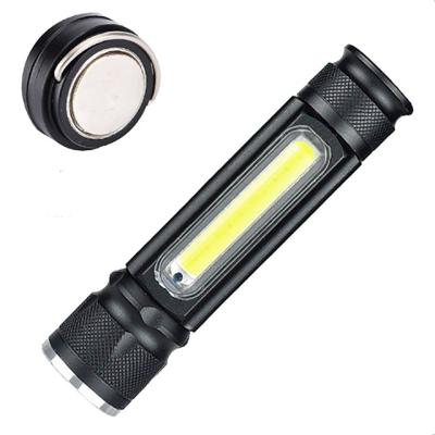 China Portable COB Magnet Xml-T6 Zoomable Flashlight Troch Lamp Multifunctional Camping Working Charging for sale