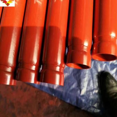 China FM Fire Department Listed RAL 3000 Paint ASTM A795 Fire Fighting Sprinkler Red Steel Pipe With Barbed End for sale