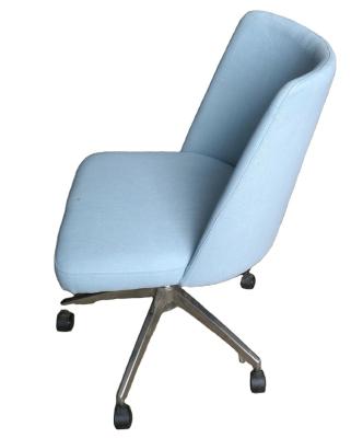 China (Size)Adjustable Modern Customized Office Chair Furniture Hotel Room Office Chair With Casters Wheels Velvet Fabric Aluminum Alloy Base Swivel Chair for sale