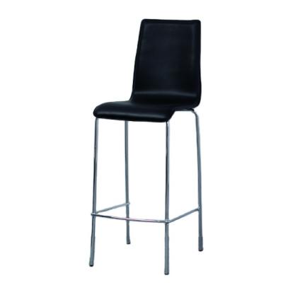 China Barstool PVC leather back bar stool chromed bar furniture barchair high stainless steel regular modern umpire chair for sale