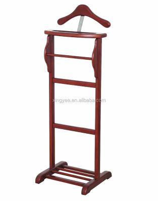 China (Other) Adjustable Modern Solid Wood Hotel Room Suit Valet Stand for sale