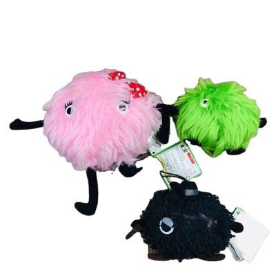 China Cute Popularity Kawaii Soft Plush Cartoon Stuffed Soft Fuzzy Monster Plush Ball Doll Toy for sale