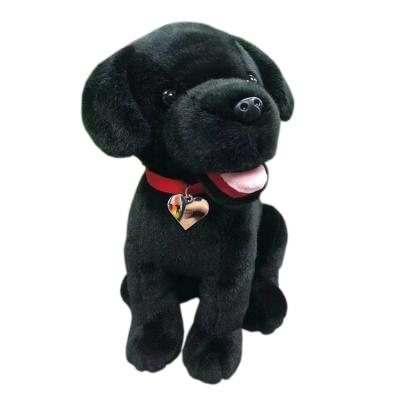 China Black dog doll OEM cartoon doll plush puppy toy child doll simulation dog doll boy girl birthday cute gift plush toy for sale