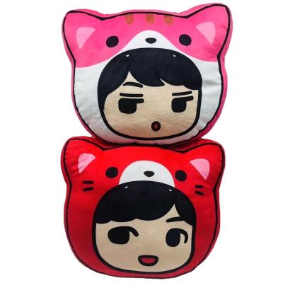 China Home Decoration Japanese Custom Pillow Soft Stuffed Plush Toy Cute Cartoon Expression Cat Shaped Cushion for sale