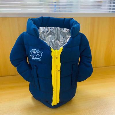 China Sustainable Fashion Down Jacket Cooler Bag Cup Set Insulated Cooler Bags For Cooler Boxes Sleeve for sale