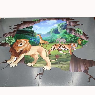 China High Gloss Self Adhesive PVC 3d Flooring Display Mix Level Epoxy Stickers Waterproof Floor Sticker for sale