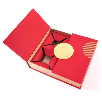 China VBOX Luxury Recyclable Cardboard Mooncake Box Set Dessert Pastry Cupcake Packaging Boxes For Wedding Party Birthday Festival for sale