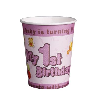 China 10 oz biodegradable one time use plain white paper coffee mugs for first birthday for sale