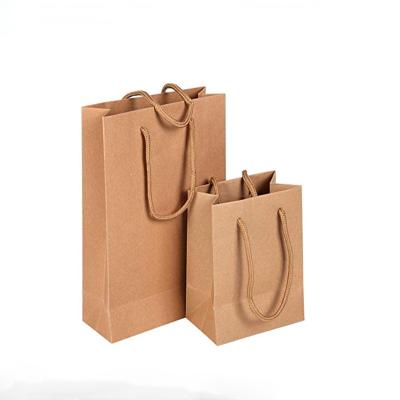 China Recyclable VBOX Recycled Cheap Brown Paper Shopping Bags With Handles for sale