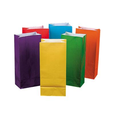 China Recyclable Custom VBOX Wholesale Colored Paper Gift Lunch Bags for sale