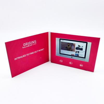 China Europe 5 Inch A5 Size Business Card Size Digital Video Invitation LCD Video Greeting Card for sale