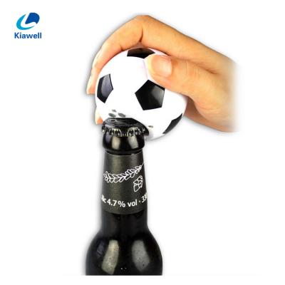 China Viable Logo Soccer Shape Custom Music Opener Magnetic Sound Beer Opener for sale