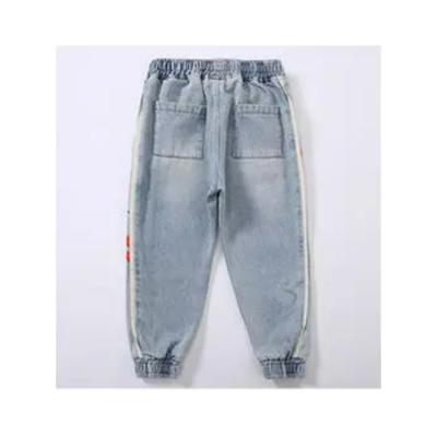 China Breathable Clearance Running Lots Kids Jeans Long Wholesale Kids Clothes Elastic Waist Drawstring Pants Slim Trousers For Teen Boys Casual for sale