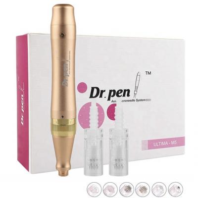 China Rechargeable/wired Anti-hair removal dermapen the last syllable of a word automatic microneedle m5 dr.pen system for home use for sale