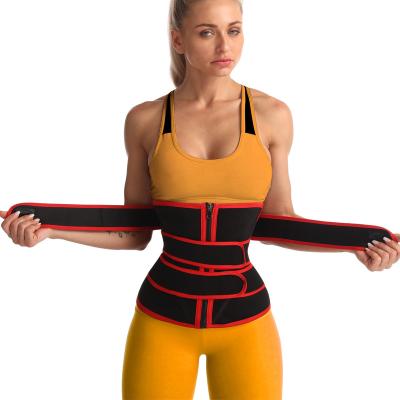 China Waist Trainer Waist Cincher Belt Women Neoprene Sauna Belt For Weight Loss Slimming Shaping Belt With Zipe Sweat Belly Shapers for sale