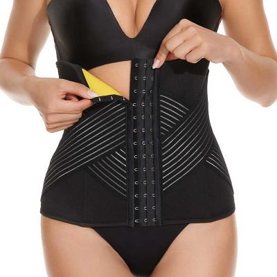 China Breathable Women Waist Trainer For Weight Loss Sauna Belt Band Sweated Corset Slimming Belts Stomach Wraps Neoprene Body Shaper Burner Fat for sale