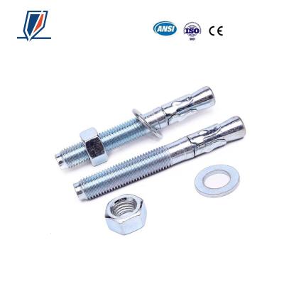 China M6-30 Steel With White Or Blue Galvanized Carbon Steel Wedge Anchor Expansion Anchor Bolt for sale