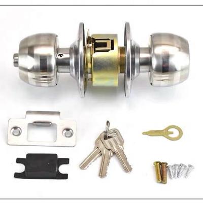 China DFL 5831 Modern Durable Use Metal Stainless Steel Knob Door Brushed Spherical Cylinder Lock For Household Doors for sale