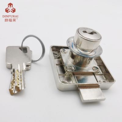 China DFL Factory Wholesale Easy Installation Furniture Drawer Lock Cabinet Door Lock Copper Computer Key Drawer Lock for sale