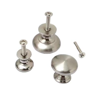 China Wholesale Modern Easy Installation DFL Aluminum Alloy Furniture Single-hole Drawer Furniture Round Key Knobs And Handles for sale