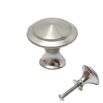 China DFL Modern Exquisite Structure Cabinet Knob Stainless Steel Workmanship Single Hole Handles Round Drawer Handles Pull With Screws for sale