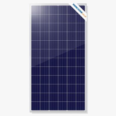 China Sunerise Poly 330/335 Current 340Watt Solar Panel / With Cheap Price 158.75mmx158.75mm for sale