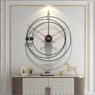 China Modern Antique Living Room 2022 Retro Style Metal Home Decor 3d Wall Clock Simple Design Deer Wall Clock Antique Minimalist Home Decor Clock for sale