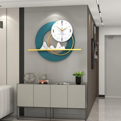 China Antique Style Office Wall Decor Metal Art Wall Clock Hot Sale Pendulum Wall Clock For Home Bedroom for sale