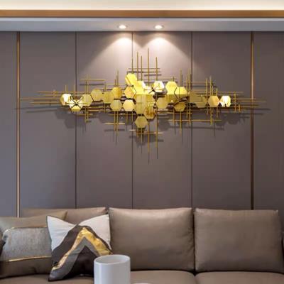 China Light Luxury Eco-friendly Creative Metal Wall Sofa Background Wall Living Room Decorative Pendant for sale