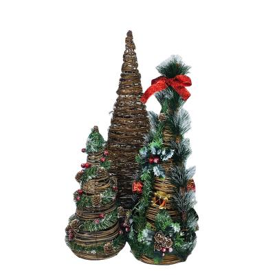 China PVC Factory Direct Handmade Christmas Tree Cone Christmas Tower For Decoration Christmas Decoration Ornament for sale