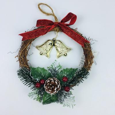 China Natural Christmas Outdoor Decoration Ring Family Christmas Decoration Rattan Pendant Christmas Gift Items for sale