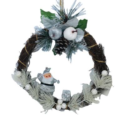 China Outdoor Decoration Garland Flowers For Home Decor Creative Direct Ring Christmas Vine PVC Factory Pendant for sale