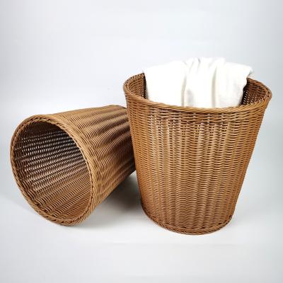 China Minimalist Home Hotel Room Wicker Basket Laundry Towel Basket Blue Towel Basket for sale