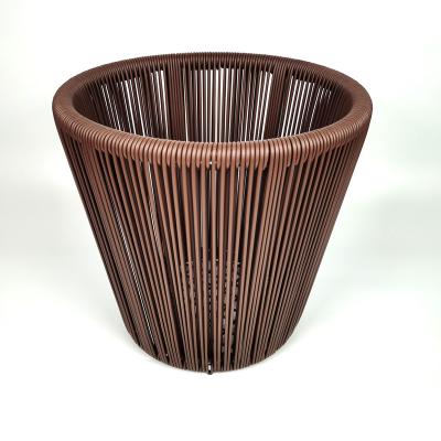 China High Quality Rattan PP Rattan Laundry Basket Wicker Dirty Hard Laundry Basket Laundry Hamper for sale