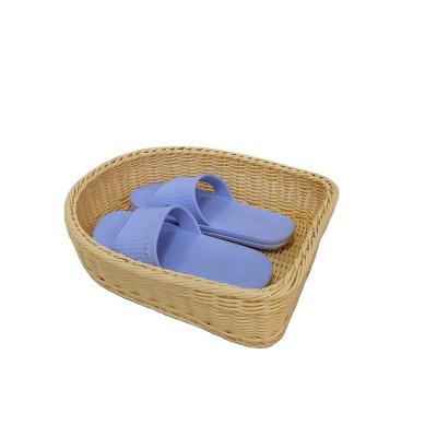 China Contemporary Customized Handwoven Wholesale Hotel Supplies Shoe Storage Basket for sale