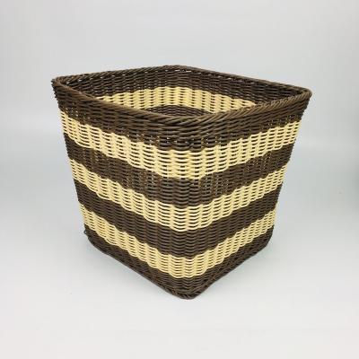 China Contemporary Wholesale Storage Basket Bathroom Hotel Room Rattan PP Dirty Laundry Hamper for sale