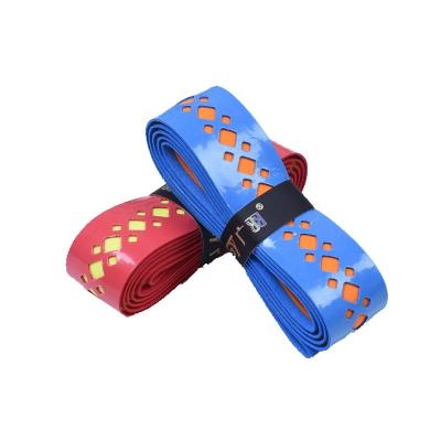 China Universal Two Color Bowling Hand Glue Hollow Badminton Racket Handle Belt Sweat-absorbent Overgrip for sale