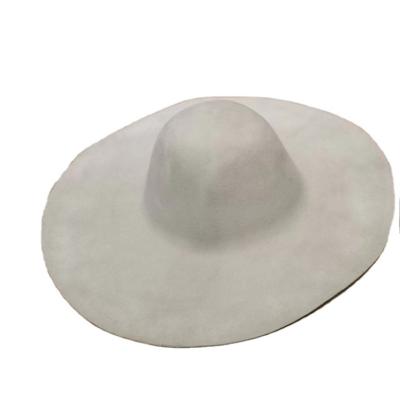 China Dobby Felt Australian 100 Wool Felt White Wide Brim Indoor Formal Hats Women Handmade Custom Wholesale Vintage Hatbody for sale