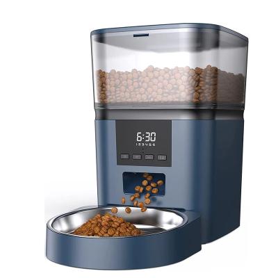 China Automatic NEW Automatic Pet Feeder 4L Capacity Smart Pet Food Dispenser automatic Dog Cat Feeder with Stainless steel bowl for sale