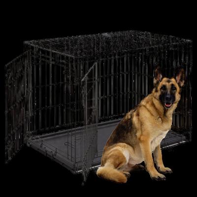 China Breathable 48'' Foldable Collapsible Metal Large Xxl Dog Cage Metal Kennels, Stackable Dog Cages For Large Dog, Wholesale Dog Crate for sale