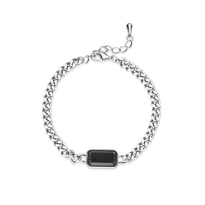 China CLASSIC Stainless Steel Zircon Bracelet Women Bracelet Steel With Zircon Stone for sale