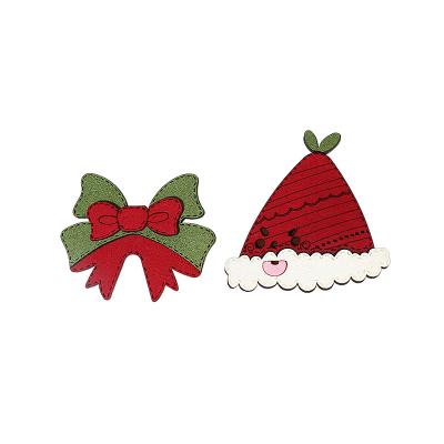 China Cute Fashion Hairpin Hair Clips Christmas Tree Knot Chamois Chamois Women Hair Accessories Baby Hair Grips For Kids for sale